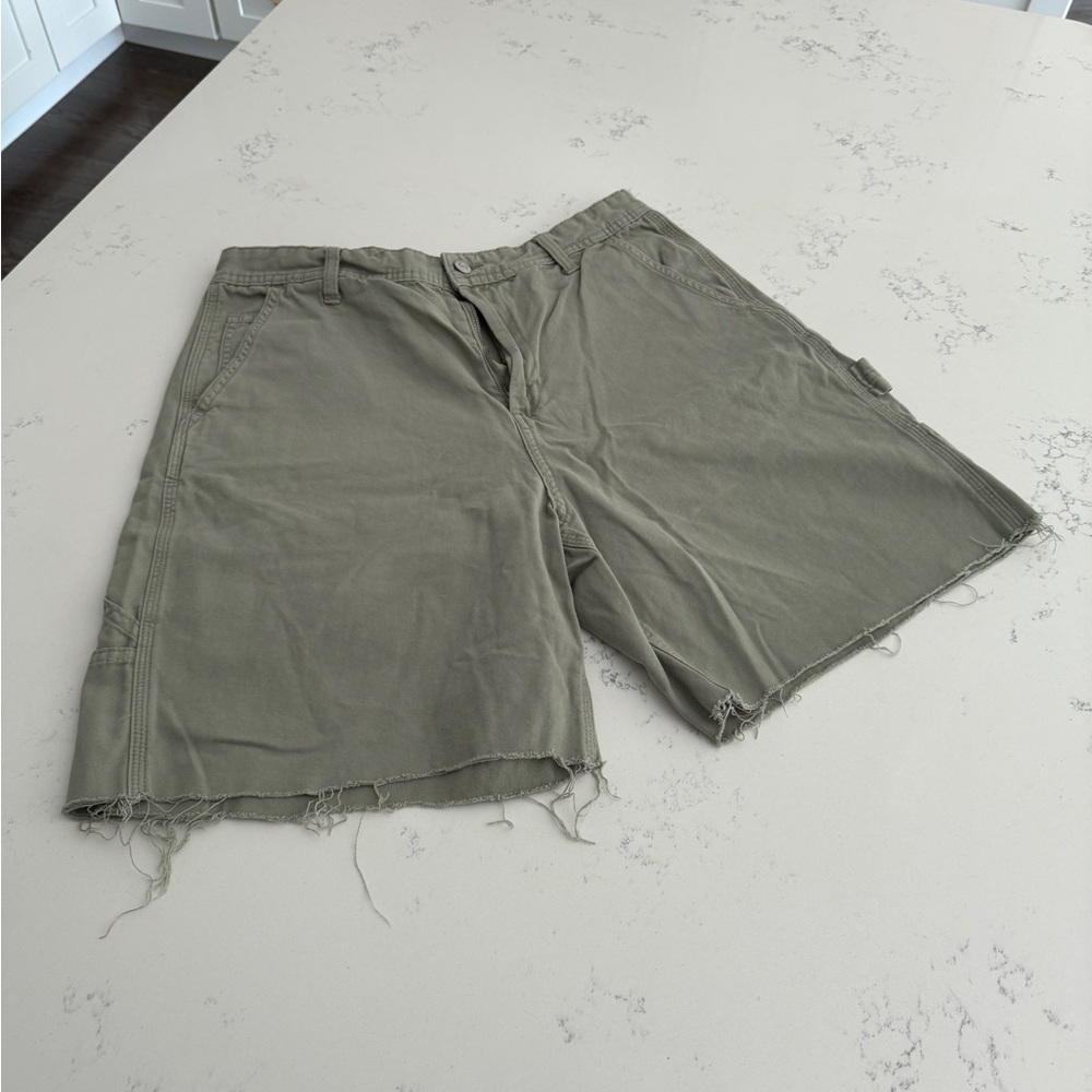 Olive Green Men's Cargo carpenter Shorts